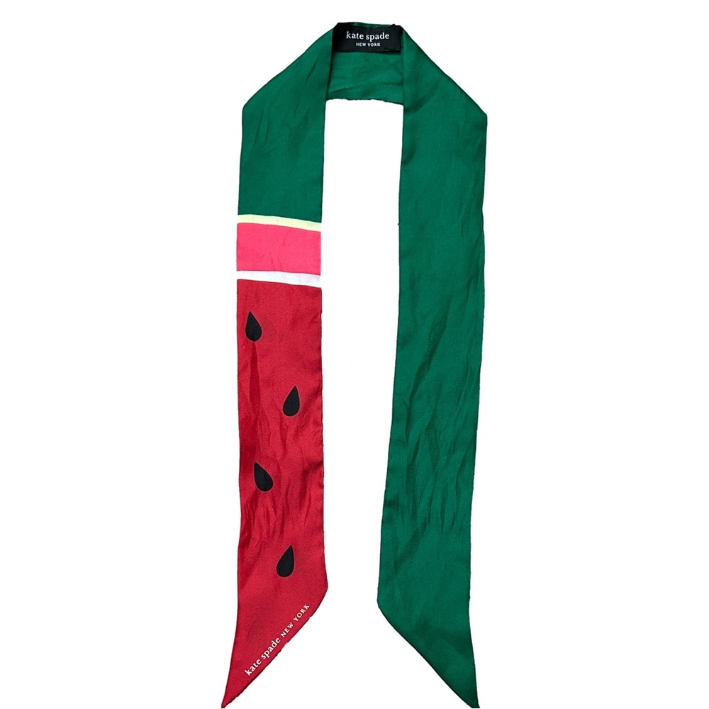 Kate Spade Watermelon Party Silk Skinny Scarf
